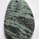 Green Zebra Jasper 50x33 Freeform Pendant Bead