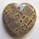 Turtle Jasper 32x33 Faceted Heart Pendant Bead