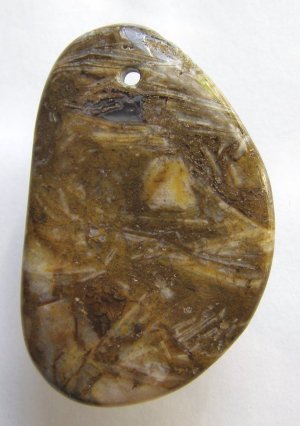 Madagascar Agate 45x29 Freeform Pendant Bead