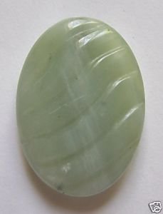 Amazonite 35x25 Carved Oval Pendant Bead