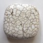 White Turquoise Magnesite 35mm Square Pendant Bead
