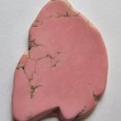 Pink Turquoise Magnesite 54x39 Slice Pendant Bead