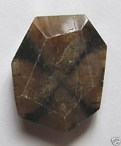 Chiastolite 32x26 Wild Cut Pendant Bead