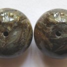 2 Snakeskin Agate 21x14 Rondelle Pendant Beads