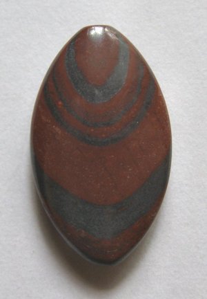 Red Jasper and Hematite 27x16 Marquise Pendant Bead