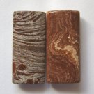 2 Surreal Jasper 30x14 Rectangle Beads