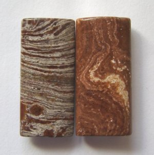 2 Surreal Jasper 30x14 Rectangle Beads