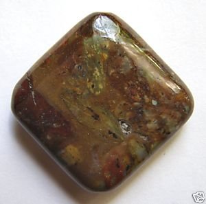 Green African Opal 35x35 Diamond Pendant Bead