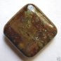 Green African Opal 35x35 Diamond Pendant Bead