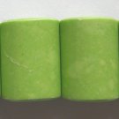 4 Lime Green Magnesite 20x15 Cylinder Pendant Beads