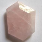 Rose Quartz 41x30 Faceted Wild Cut Pendant Bead