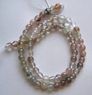 Rutilated Quartz 6mm Round Beads 16" strand
