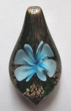 Murano Style Lampwork Glass  46x27 Pendant Bead
