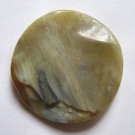 Fire Jade 40mm Wavy Disc Pendant Bead