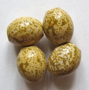 4 Ocean Jasper 16x14 Barrel Beads