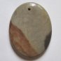 American Picture Jasper 42x32 Oval Pendant Bead