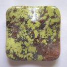 Spice Jasper 40mm Wavy Square Pendant Bead