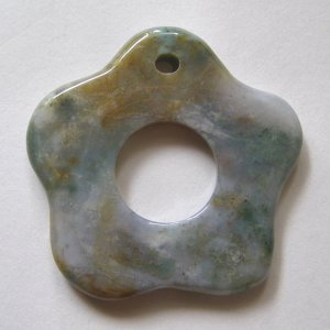 Fancy Jasper 44x44 "Flower" Pendant Bead