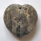 Nature's Paintbrush Jasper Faceted Heart Pendant Bead