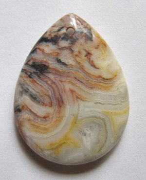 Crazy Lace Agate 40x30 Teardrop Pendant Bead
