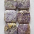 6 Mongolian Fluorite 14x14 Square Beads