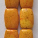 6 Sunset Turquoise Magnesite16x12 Rectangle Beads
