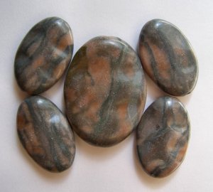 Desert Sunset Picture Jasper Pendant Bead Set