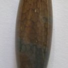 Olive Web Agate 39x13 Tube Pendant Bead