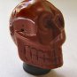 Red Jasper 31x24 Carved Skull Pendant Bead