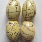 4 Goldenrod Magnesite 18x13 Barrel Beads