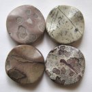 4 Apache Jasper 26x6 Wavy Disc Beads