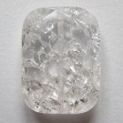 Whisper Pink Crackle Quartz 26x19 Rectangle Pendant Bead