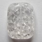 Whisper Pink Crackle Quartz 26x19 Rectangle Pendant Bead