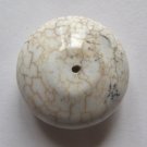White Turquoise Magnesite 28x15 Rondelle Pendant Bead