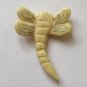 Carved Bone 33x26 Dragonfly Pendant Bead