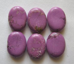 6 Purple Turquoise Magnesite16X12 Oval Beads