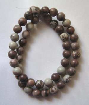 Apache Jasper 8mm Round Beads 15.5" strand