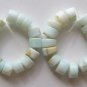 Blue Peruvian Opal  6x4 and 5x3 Wheel Beads