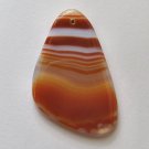 Striped Red Agate 47x32 Freeform Pendant Bead