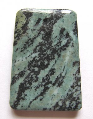Green Zebra Jasper 47x33 Ladder Pendant Bead