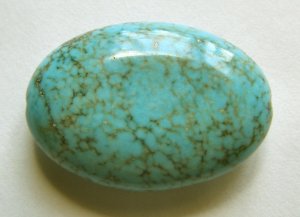 Turquoise35x25 Oval Pendant Bead