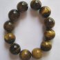 12 Golden Tiger Eye 10mm Round Beads