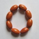 8 Orange Magnesite15x10 Barrel Beads