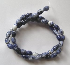 Sodalite 8x5 Barrel Beads 16" strand