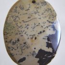 Nature's Paintbrush Jasper 39x30 Faceted Oval Pendant Bead