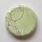Pistachio Green Magnesite 29mm Disc Pendant Bead