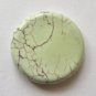 Pistachio Green Magnesite 29mm Disc Pendant Bead