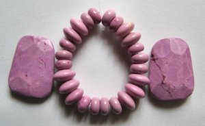 Lavender/Violet Turquoise Magnesite Bead Set
