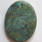 African Turquoise 44x34 Oval Pendant Bead