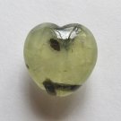 Prehnite 25x25 Heart Pendant Bead